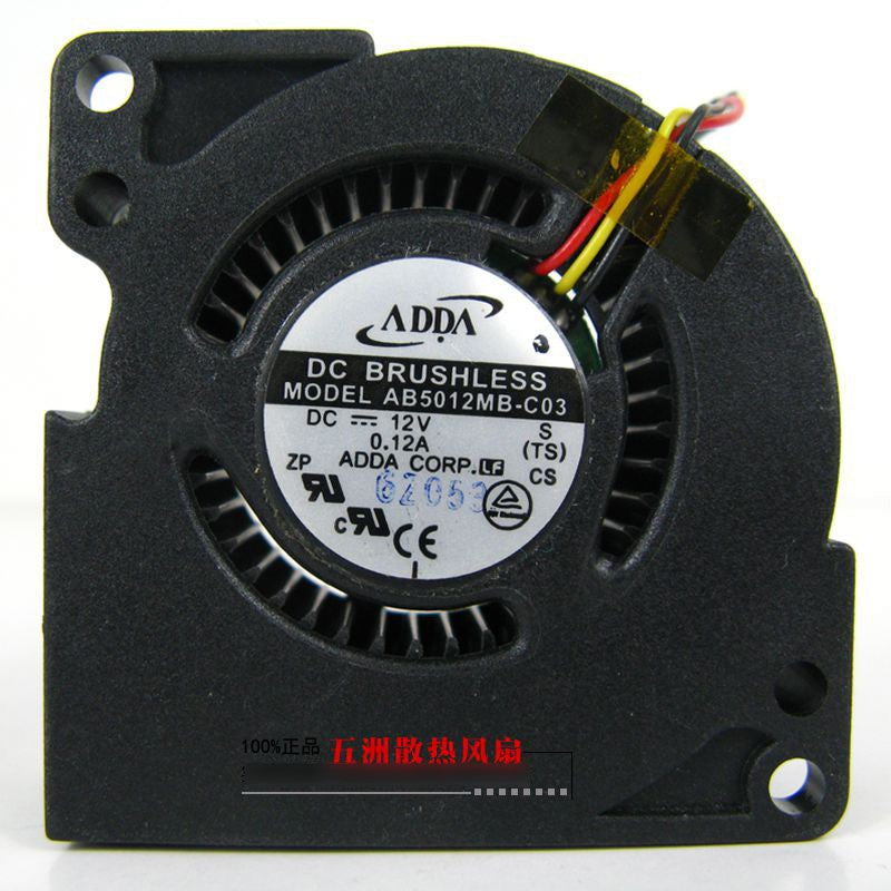 ADDA AB5012MB-C03 12V 0.12A 3wires Cooling Fan ADDA AB5012MB-C03 12V 0.12A 3wires Cooling Fan